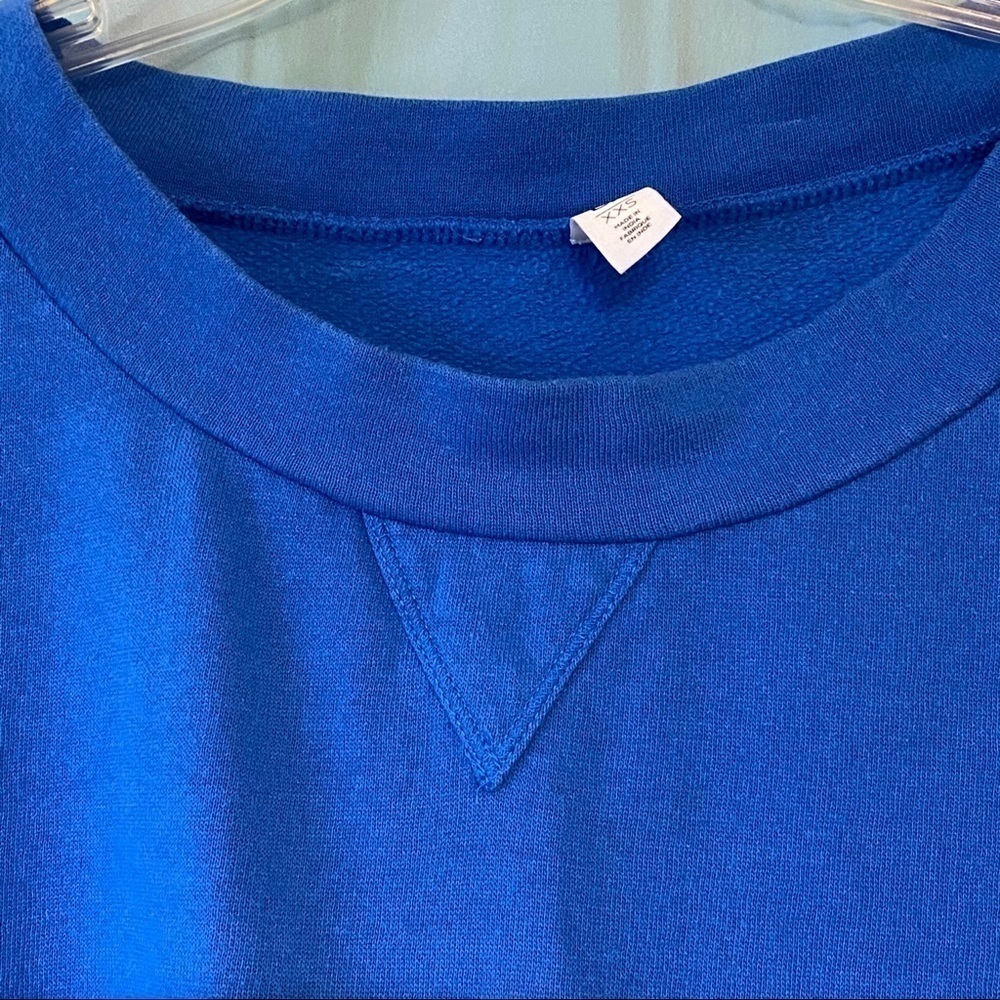 BP Crewneck Sweatshirt Blue Faded Oversized XXS - Picture 6 of 7